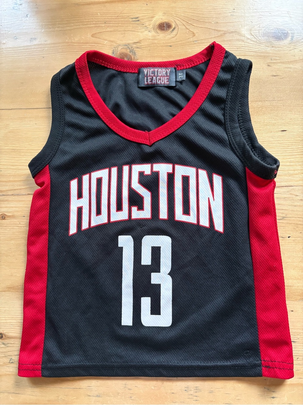 Kids' Houston Basketball Jersey - Black/Red 3T